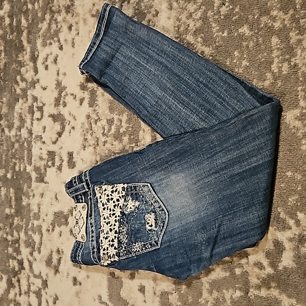 Miss Me Size 28 Signature Cuffed Skinny Jean